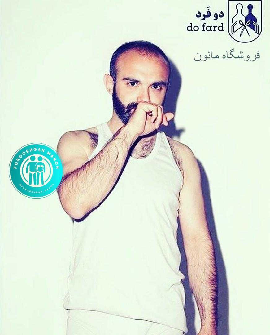 زیرپیراهن رکابی مردانه دوفرد سفید - Image 3