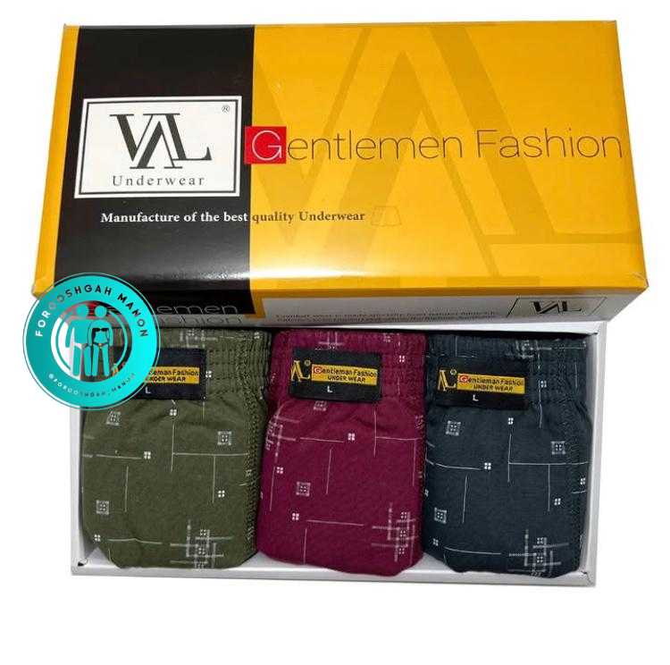 شورت پادار نخ خالص مردانه وال(پک سه عددی) - Image 3