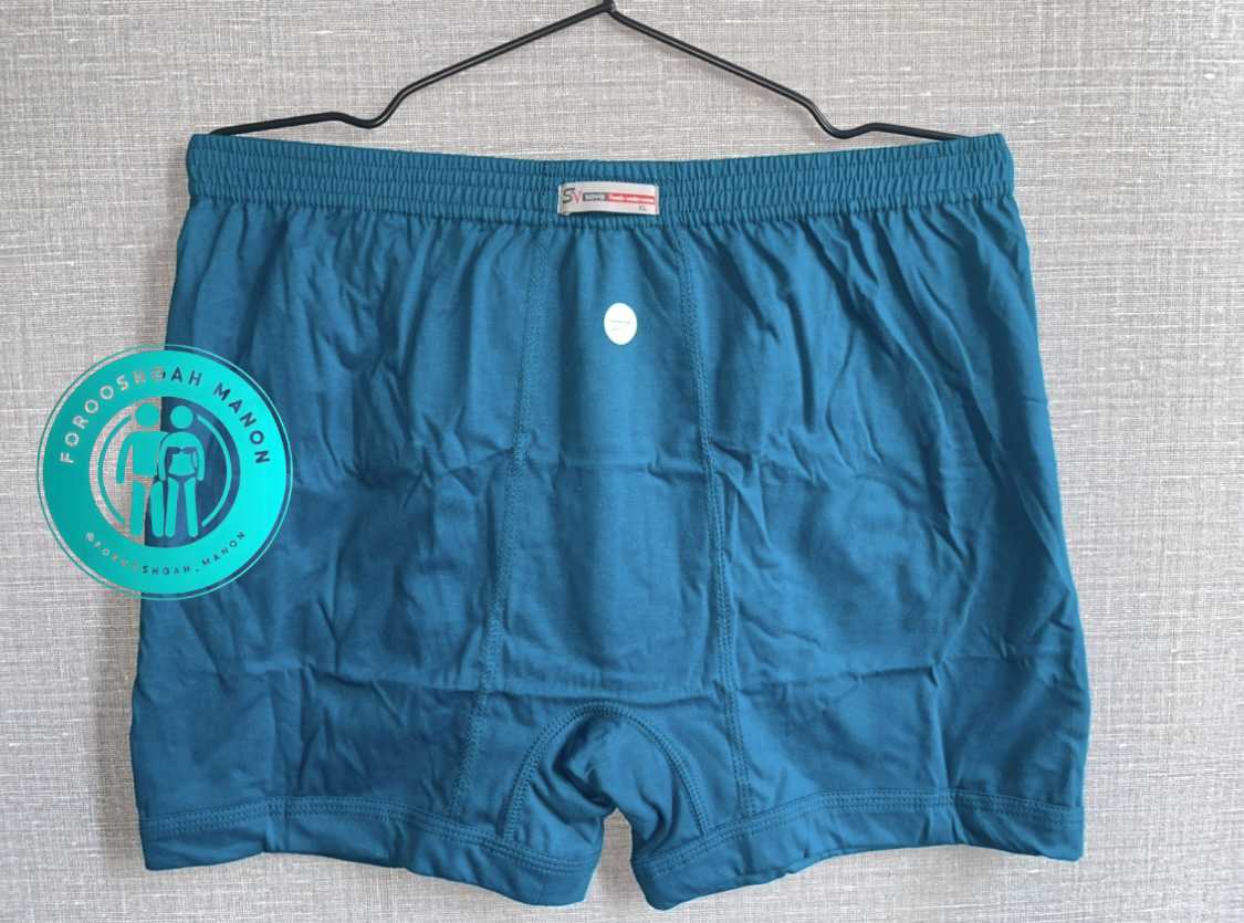 شورت پادار مردانه نخ خالص رنگی ساویس(پک سه عددی)