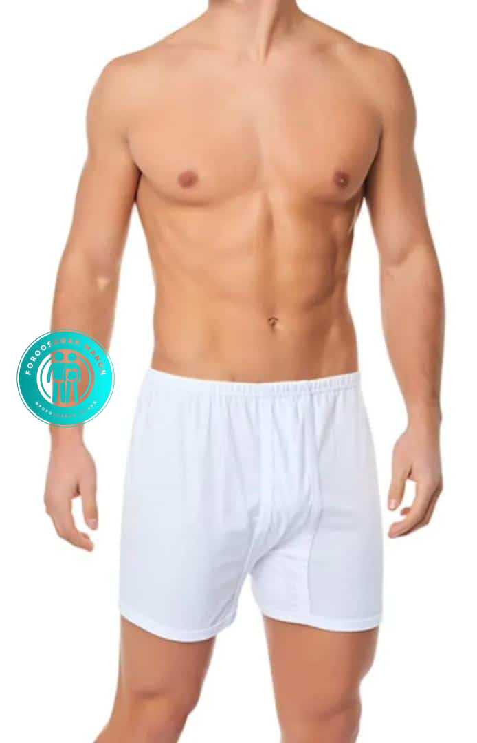 شورت پادار مردانه دوفرد سفید - Image 2