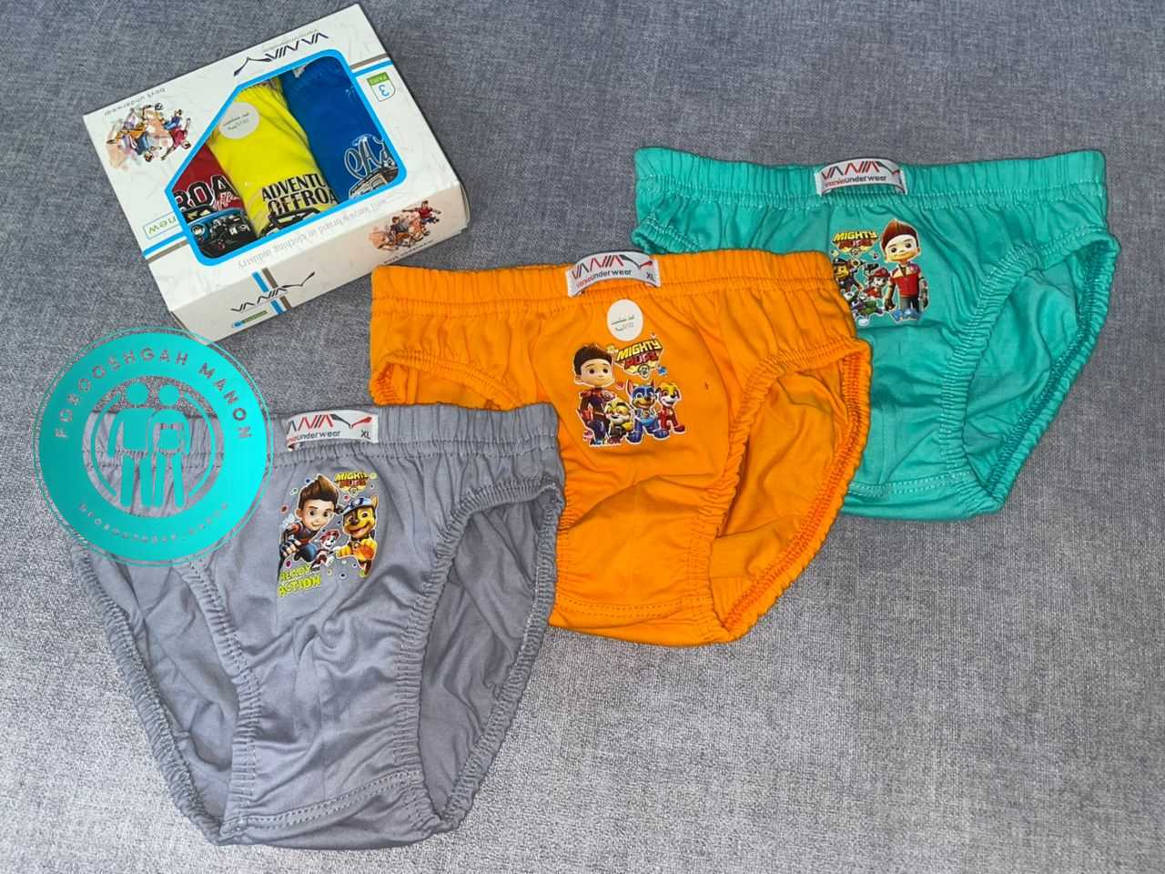 شورت اسلیپ پسرانه نخ خالص Vania | وانیا(پک سه عددی) - Image 2