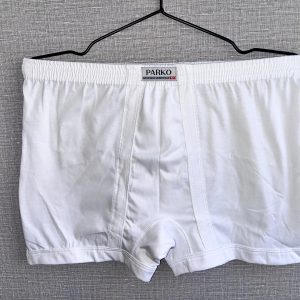 شورت پادار سفید مردانه نخ خالص مردانه – برند پارکو(پک دو عددی)