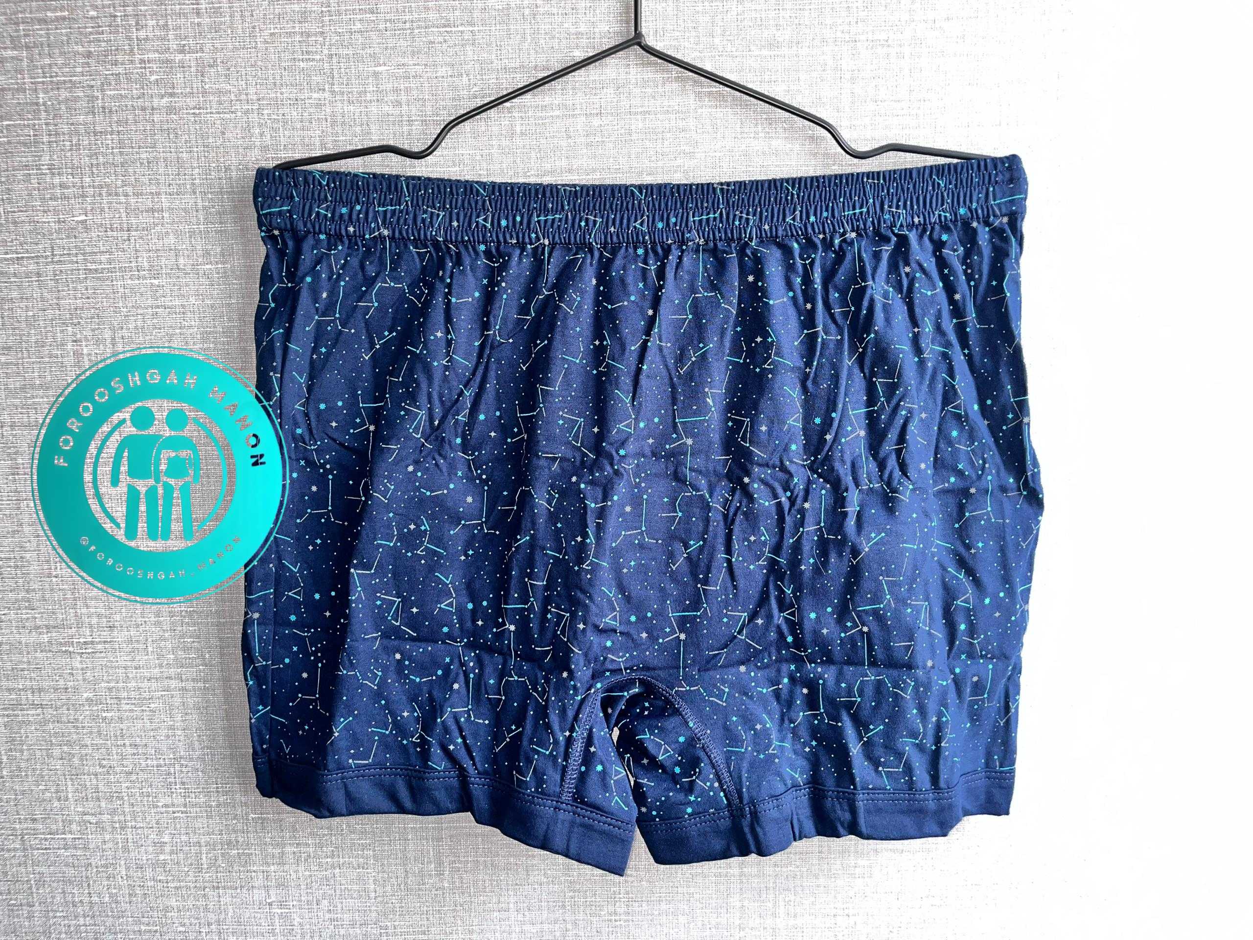 شورت پادار مردانه نخ خالص رنگی چاپی – برند ساویس(پک سه عددی) - Image 2