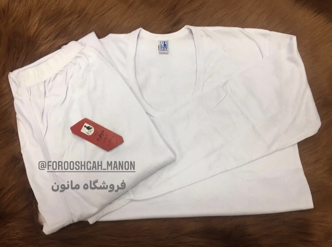 بلوز شلوار نازک مردانه دوفرد سفید - Image 3